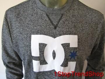 NWT DC Shoes Co skate crew neck L/S sweatshirt black speck mens size