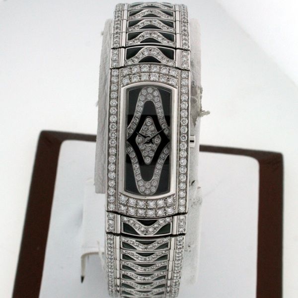 Mauboussin 18K White Gold All Diamond and Obsidian New $153 060 00