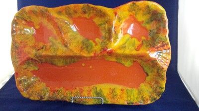 Maurice Ceramics of California USA Retro Horderves Appetizer Platter