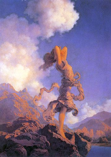 Ecstasy Big Maxfield Parrish Art Deco Print