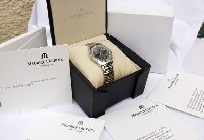 Mans Steel Maurice Lacroix Pontos Chronograph M L Boxed