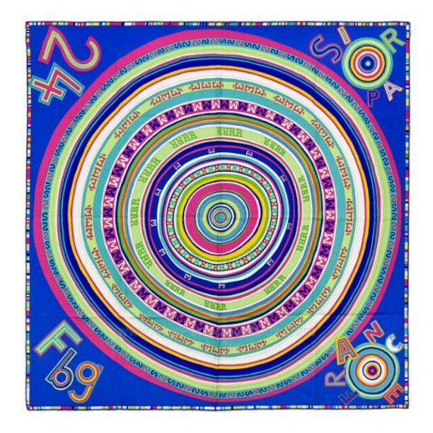 Tohu Bohu Claudia Stuhlhofe Mayr 2004 Bright Blue Silk Scarf