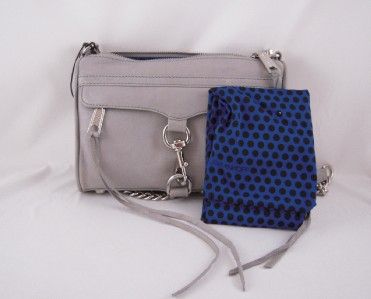 Rebecca Minkoff Mini Mac Clutch in Soft Grey with Silver Hardware