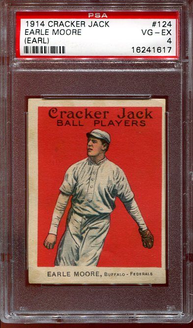 1914 Cracker Jack 124 E Moore Buffalo Federal PSA 4