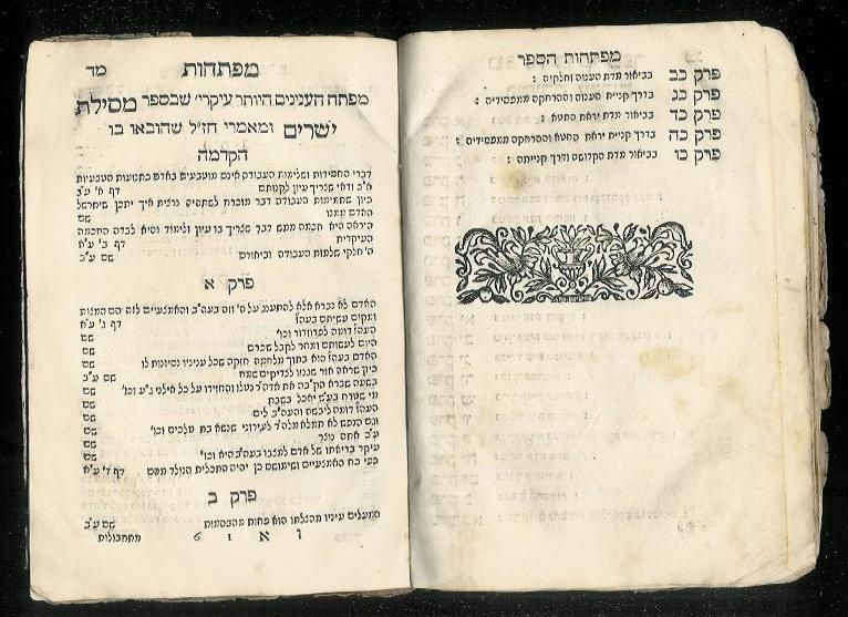 1781 Mantua Mesillat Yesharim Judaica Hebrew Book RARE