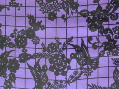 Mexican Dead Muertos Skull Purple Oilcloth Vinyl Fabric