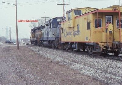 30s & Caboose #3147 Original Kodachrome Slide Saginaw MI Mershon 1992