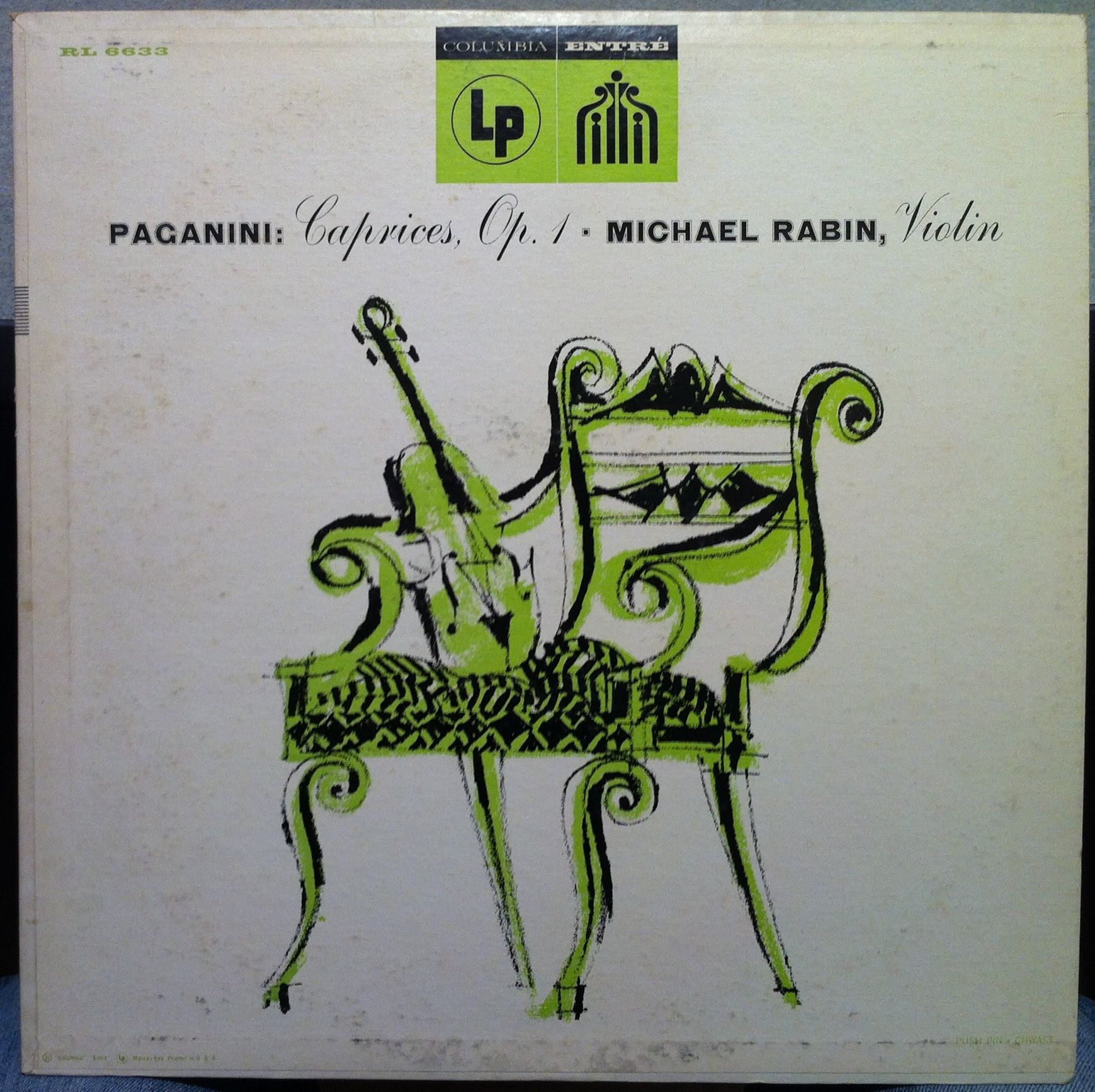 MICHAEL RABIN paganini caprices op 1 LP VG+ RL 6633 Vinyl ORIG DG Rare