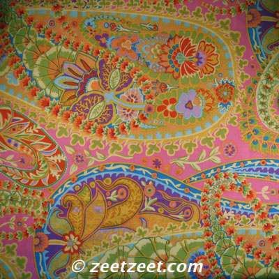 Kaffe Fassett Paisley Jungle Lime GP60 Fabric Yd