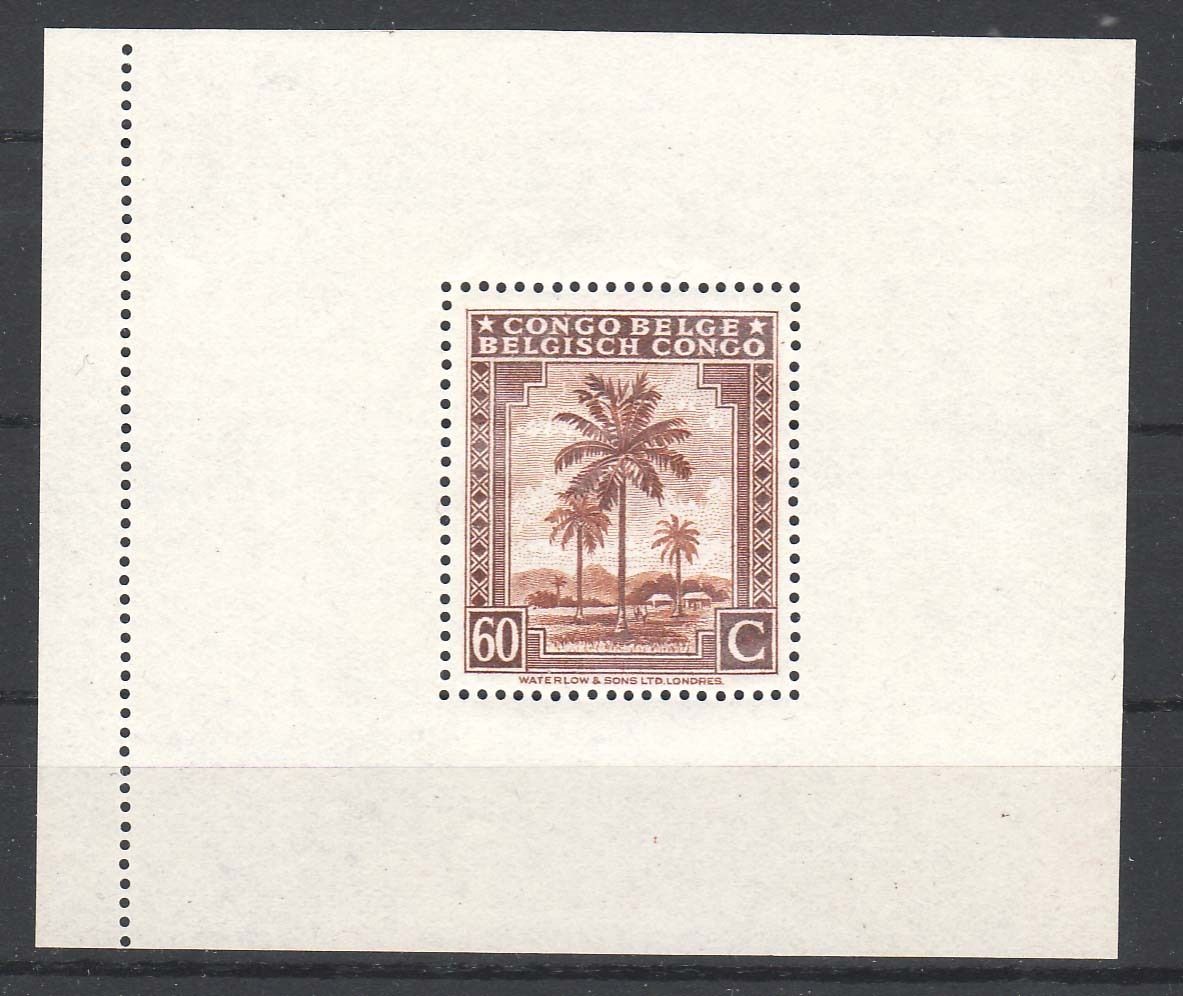 Belgium Congo 1943 s s  Messages  60 Cent MNH