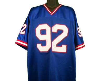 Michael Strahan Autographed Blue New York Giants Jersey RARE AAA COA