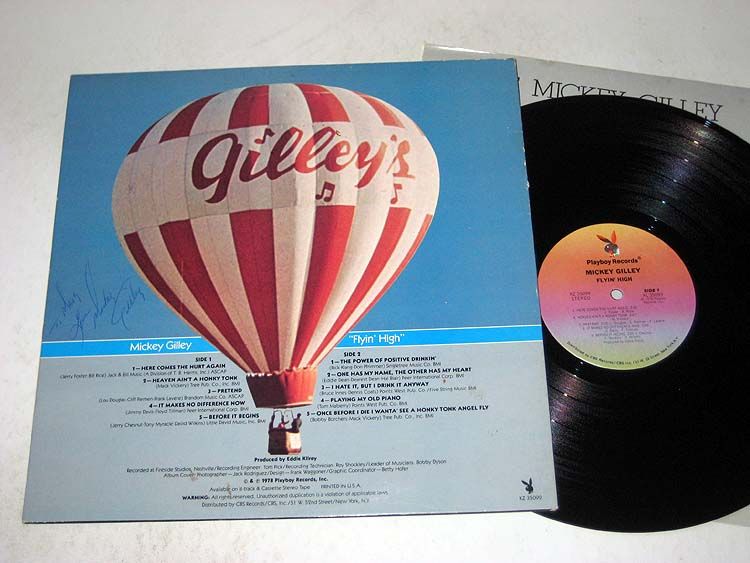 Autographed Mickey Gilley Flyin High Playboy VG NM