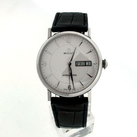 Milus Xephios New Day Date Stainless Steel Mens Watch