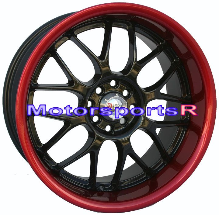 18 XXR 006 Wheels 240sx Staggered Red Lip s13 s14 Rims