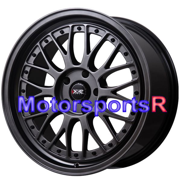 XXR 521 Chromium Black Rims Staggered Wheels 99 03 04 Ford Mustang GT