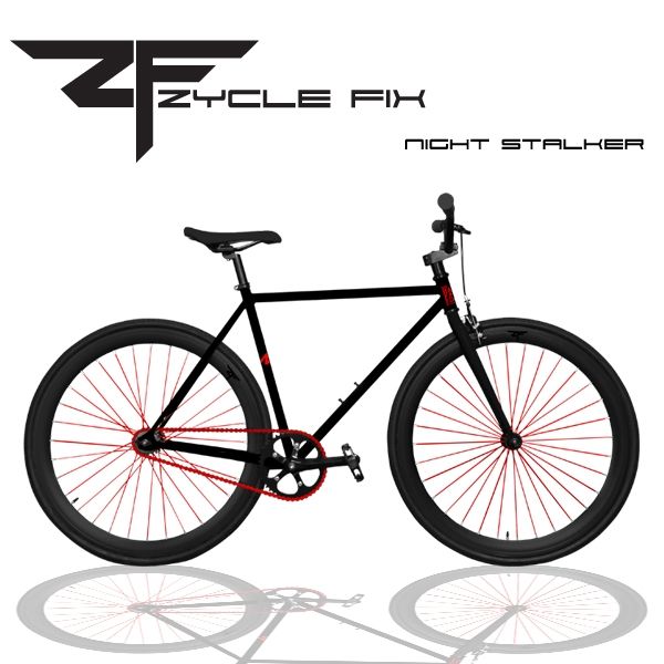 Bike Fixie Bike Track Bicycle 48 52 cm w Deep Rims Nightstalker
