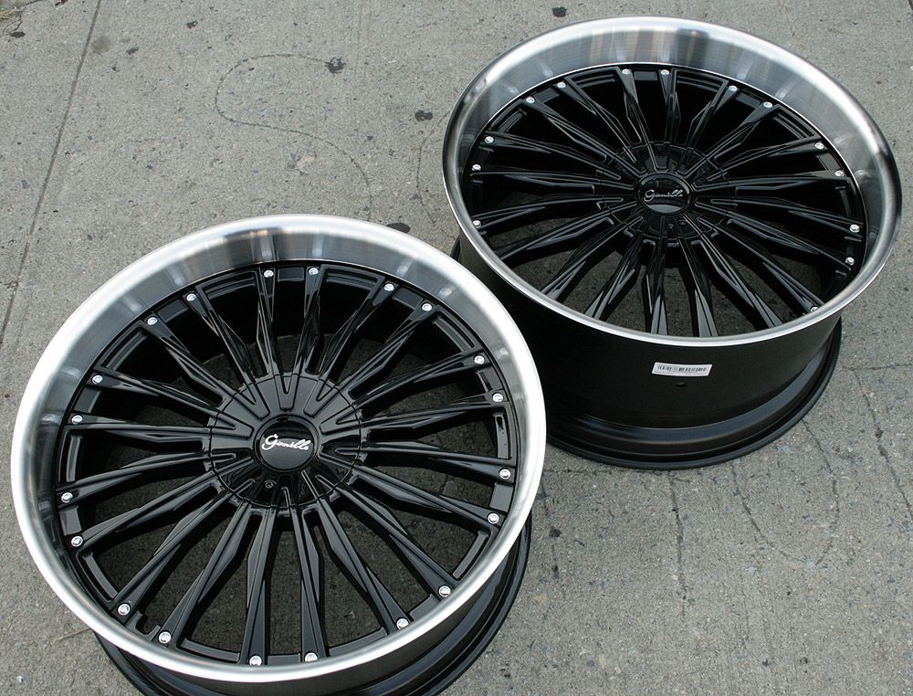 Gianelle Trentino L5 22 Black Rims Wheels E38 E65 7 Series 22 x 9 0