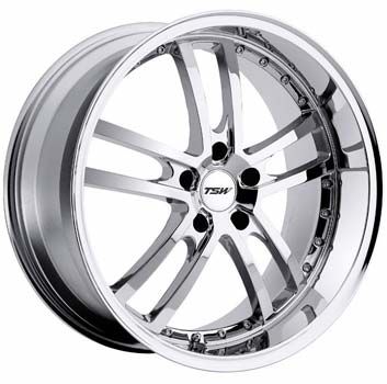 17x8 TSW Wheels Cadwell 5x114 3 ET40 Chrome 1 New Rim