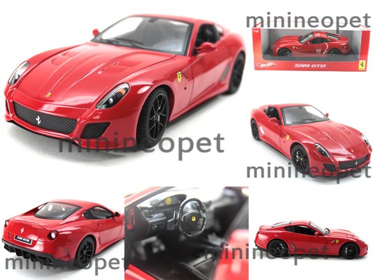 Hot Wheels Ferrari 599 GTO 599GTO 1 18 Diecast Red