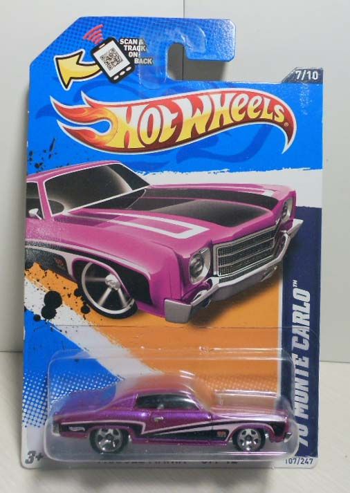 Hot Wheels 2012 107 Muscle Mania Ford 70 Monte Carlo DK Magenta w 5sp
