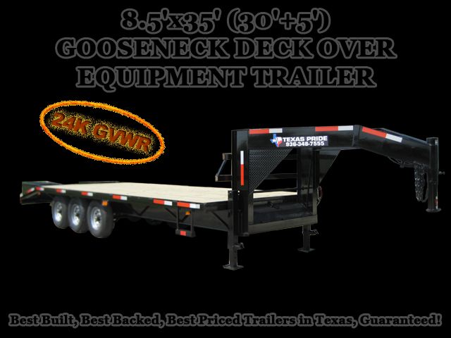 x35 (30+5) GOOSENECK DECK OVER EQUIPMENT TRAILER 24,000lb GVWR