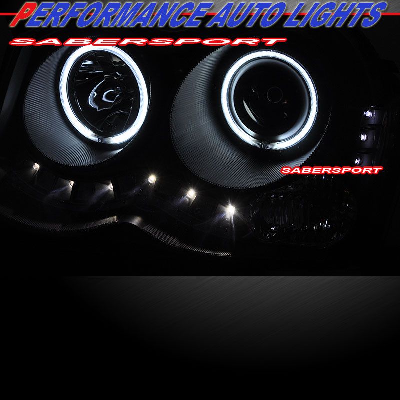 2008 2010 GRAND CHEROKEE CCFL HALO PROJECTOR HEADLIGHTS w/ LED PARKING