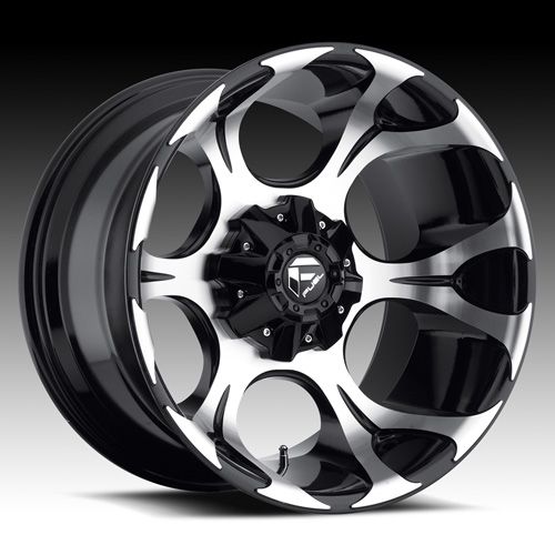 20x10 MHT Fuel Dune D524 Gloss Black Machined Wheels 4 New Rims