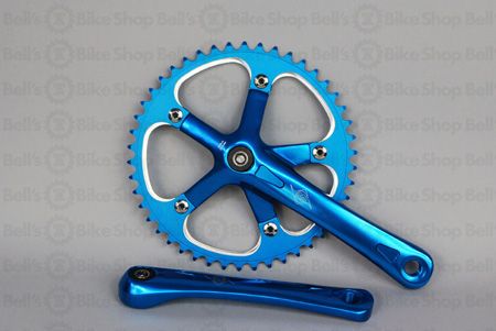 Origin8 Track Cranks Blue 170mm 46T Fixed Gear Crankset