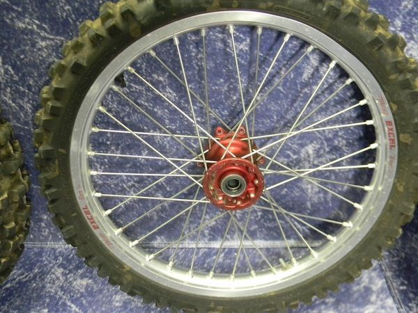 Excel Wheel Set CRF450 CRF250 CR250 Wheels Honda Rims Red Hubs