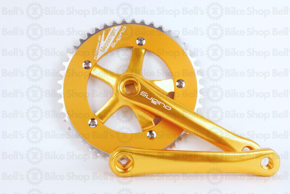 Sugino Messenger Cranks Gold 165mm 48T Track Fixed Gear