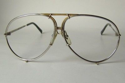 Vintage Porsche Design Carrera Sunglasses Aviator Austria Large Silver