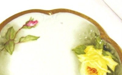 Vintage A Lanternier Limoges France Rose Plate