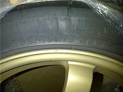 Rear   16x7j ; 100x5 ; 50 offset. recommended tyres size 205/45R 16