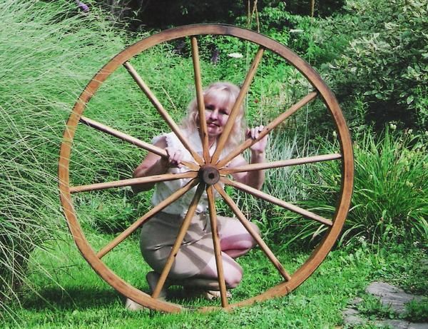 Huge 48 Wagon Wheel for Chandelier Decor