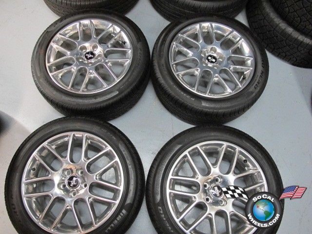 Ford Mustang Factory 18 Polished Wheels Tires Rims OEM CR3J 1007 CA