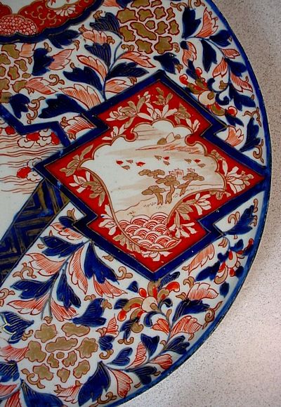 18th 19th Century Japanese Edo Sancai KO Imari Porcelain Charger