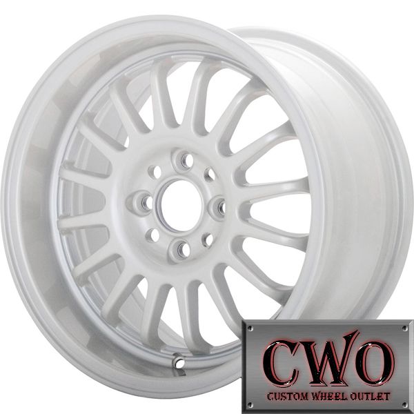15 White Konig Retrack Wheels Rims 4x100 4 Lug Civic Mini XB Cobalt