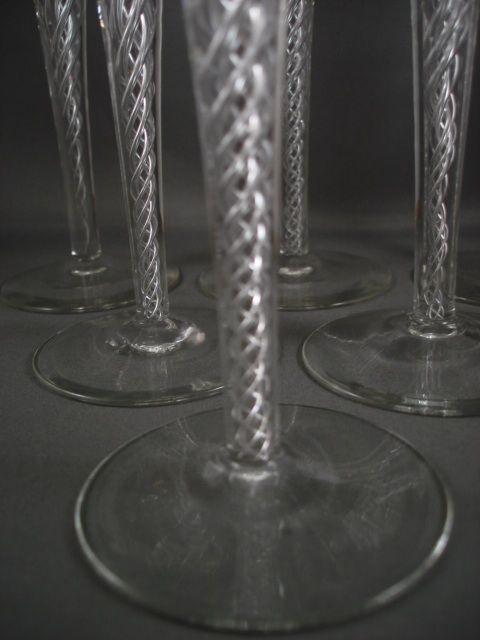 Air Twist Stem Glasses Set of Six Air Twist Stem Tall Toasting Liqueur