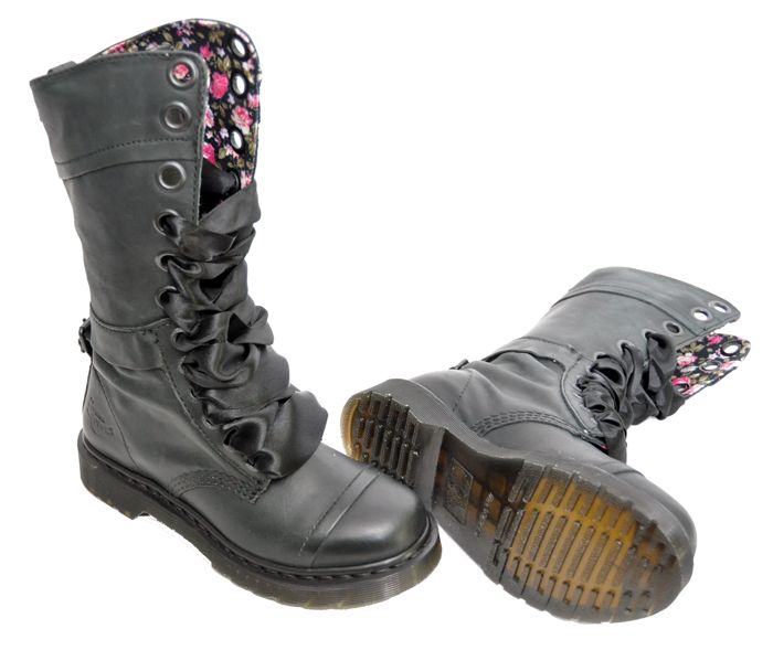 Dr. Martens TRIUMPH 1914 Darkened MIRAGE 14 Eye BOOTS Schnür Stiefel