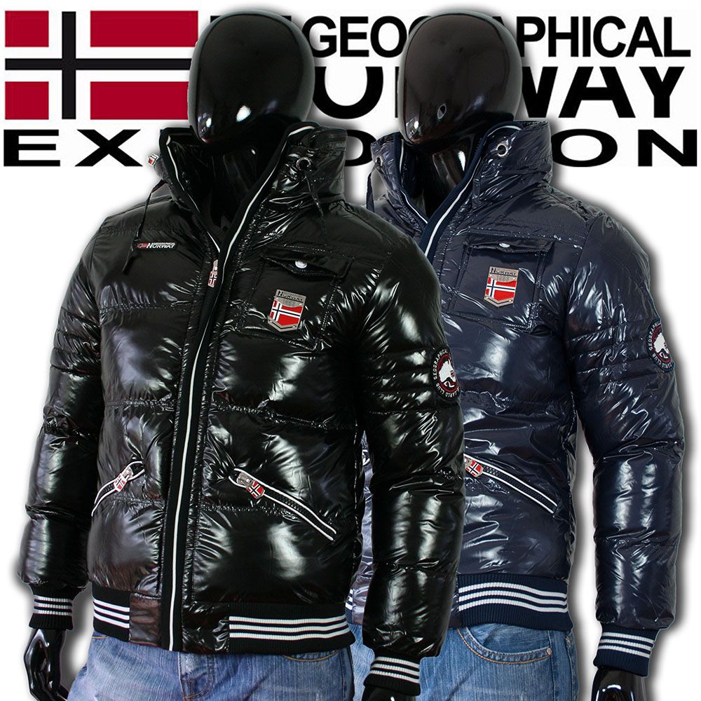 Geographical Norway Herren glanz Steppjacke Winterjacke Winter art