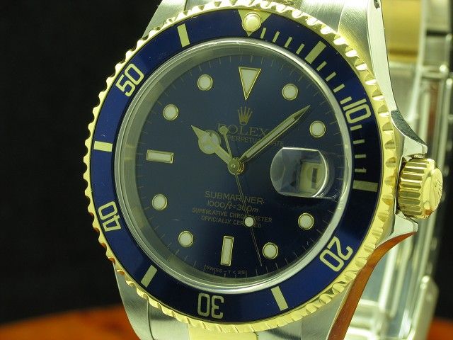 ROLEX SUBMARINER 18kt GOLD / EDELSTAHL AUTOMATIC HERREN UHR INKL. BOX