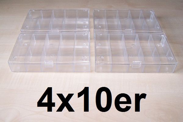 4x 10er Sortierkasten / Sortierkästen / Sortierbox NEU