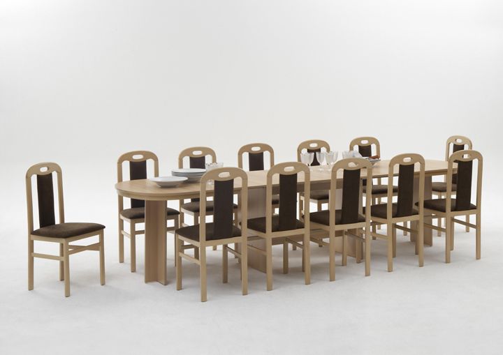 Esszimmer Lola, Tischgruppe, Tisch mit 12 Stühlen