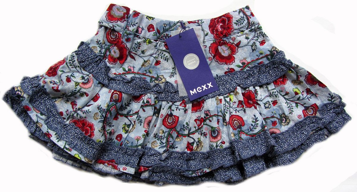 ® Rock Blumen blau Gr. 98   140 NEU H/W 12/13 Girls (012 8)