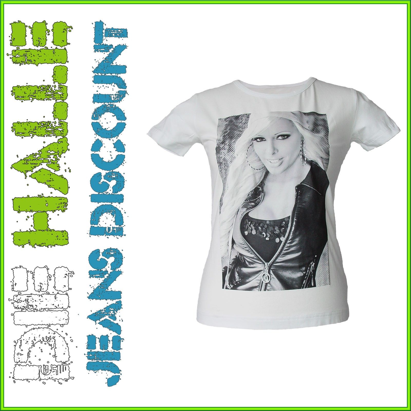 Daniela Katzenberger Damen T Shirt Dani mit Fotoprint Weiß XS XL