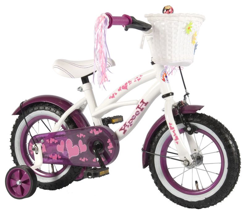 12 Zoll Heart Cruiser Kinderfahrrad für Mädchen im süßen Herzchen