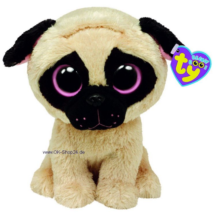 Boos Glubschi Mops Hund Pugsly Buddy 21,5 cm Stofftier Plüschtier NEU