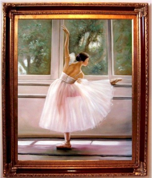 Ballerina Gemälde im Barockrahmen