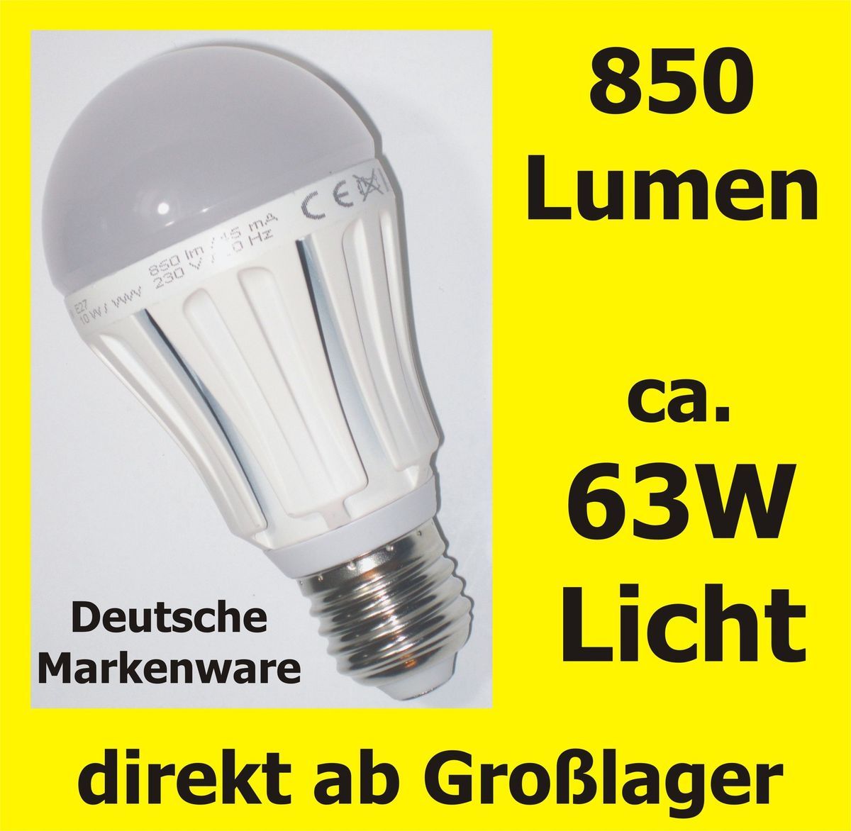 Müller Licht LED Birne E27 10W = 60W Licht 230V warmw, 850lm 60x118mm