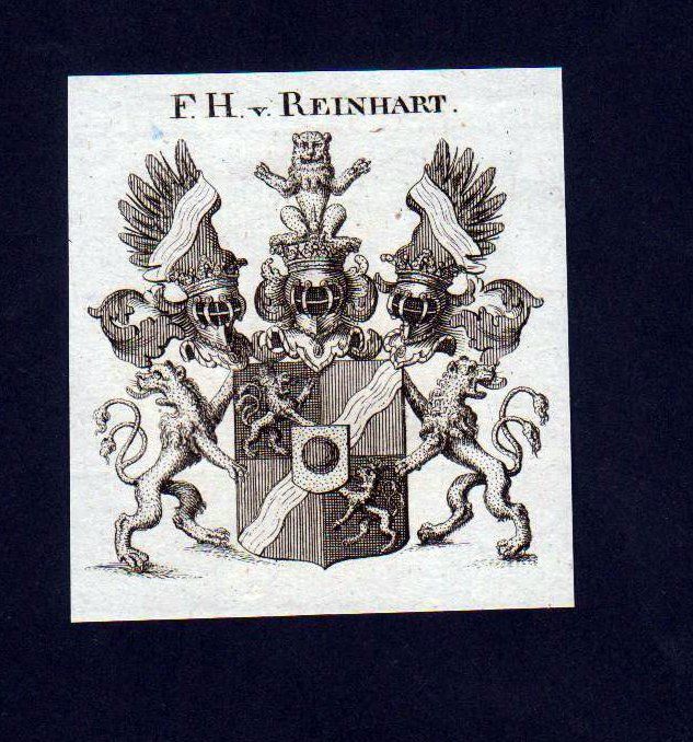 1780   Freiherren v. Reinhart Reinhardt Kupfer Wappen